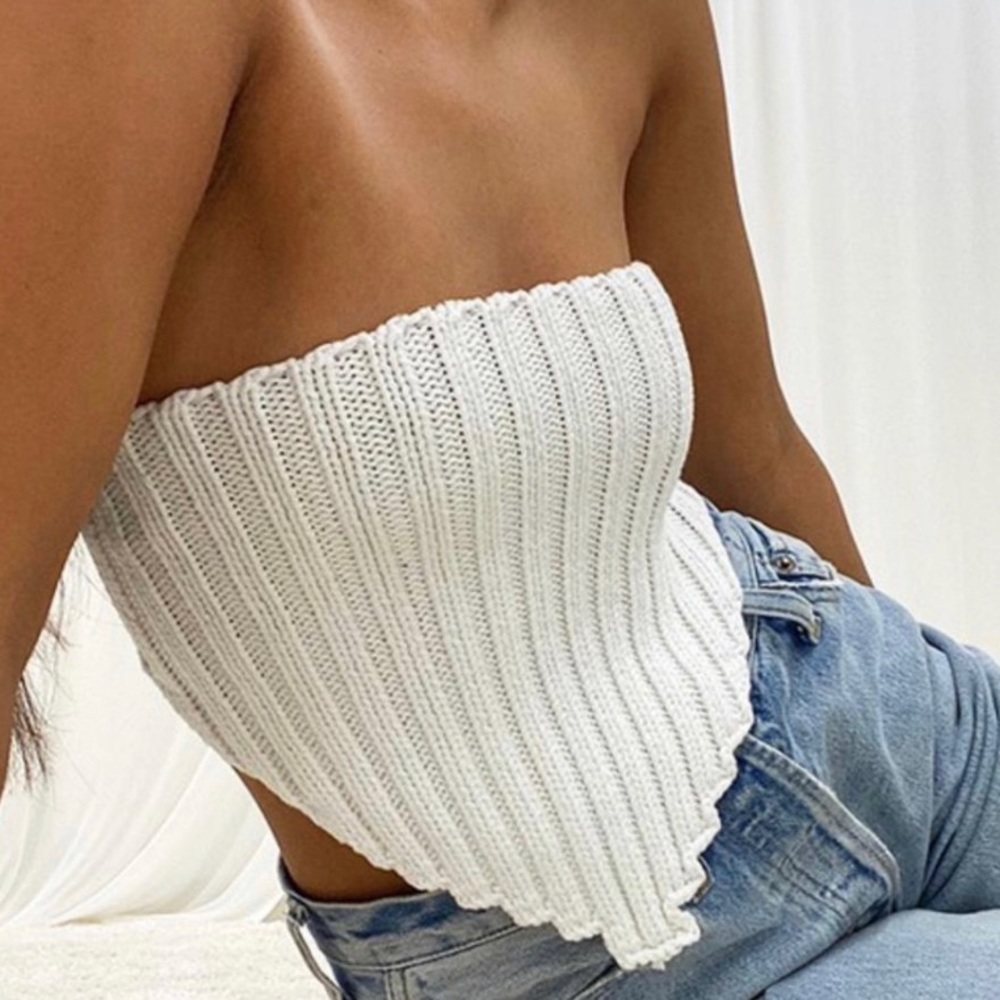 White Knit Summer Top